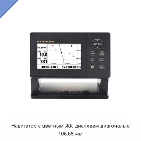 Навигатор с цветным ЖК-дисплеем диагональю 106,68 мм
