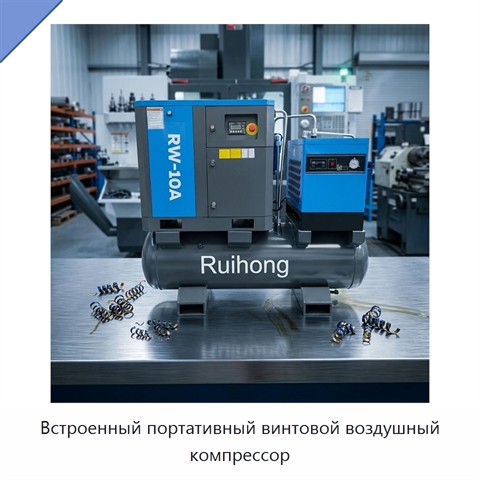 Встроенный портативный винтовой воздушный компрессор