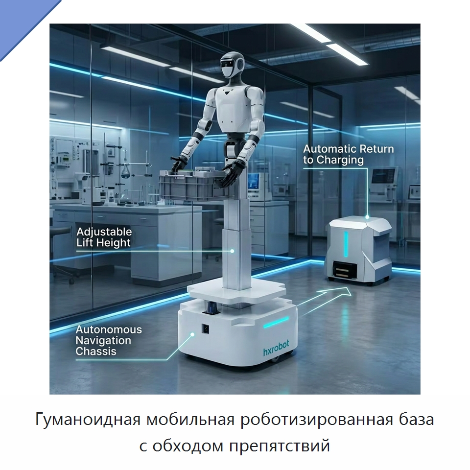 Гуманоидная мобильная роботизированная база с обходом препятствий — Логистические роботы