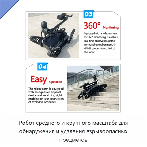 Робот среднего и крупного масштаба для обнаружения и удаления взрывоопасных предметов
