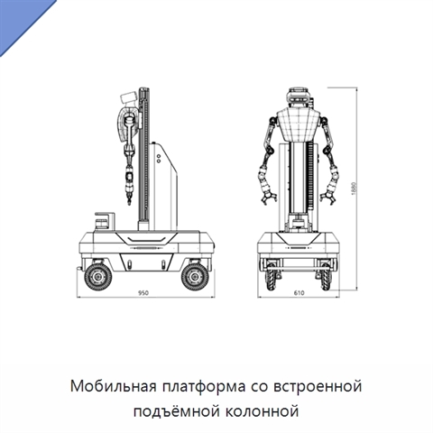 Мобильная платформа со встроенной подъёмной колонной