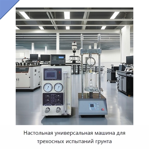Настольная универсальная машина для трехосных испытаний грунта