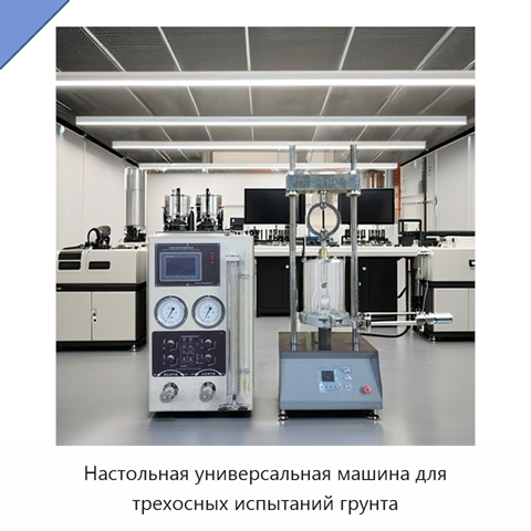 Настольная универсальная машина для трехосных испытаний грунта