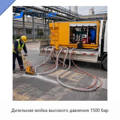 Дизельная мойка высокого давления 1500 бар