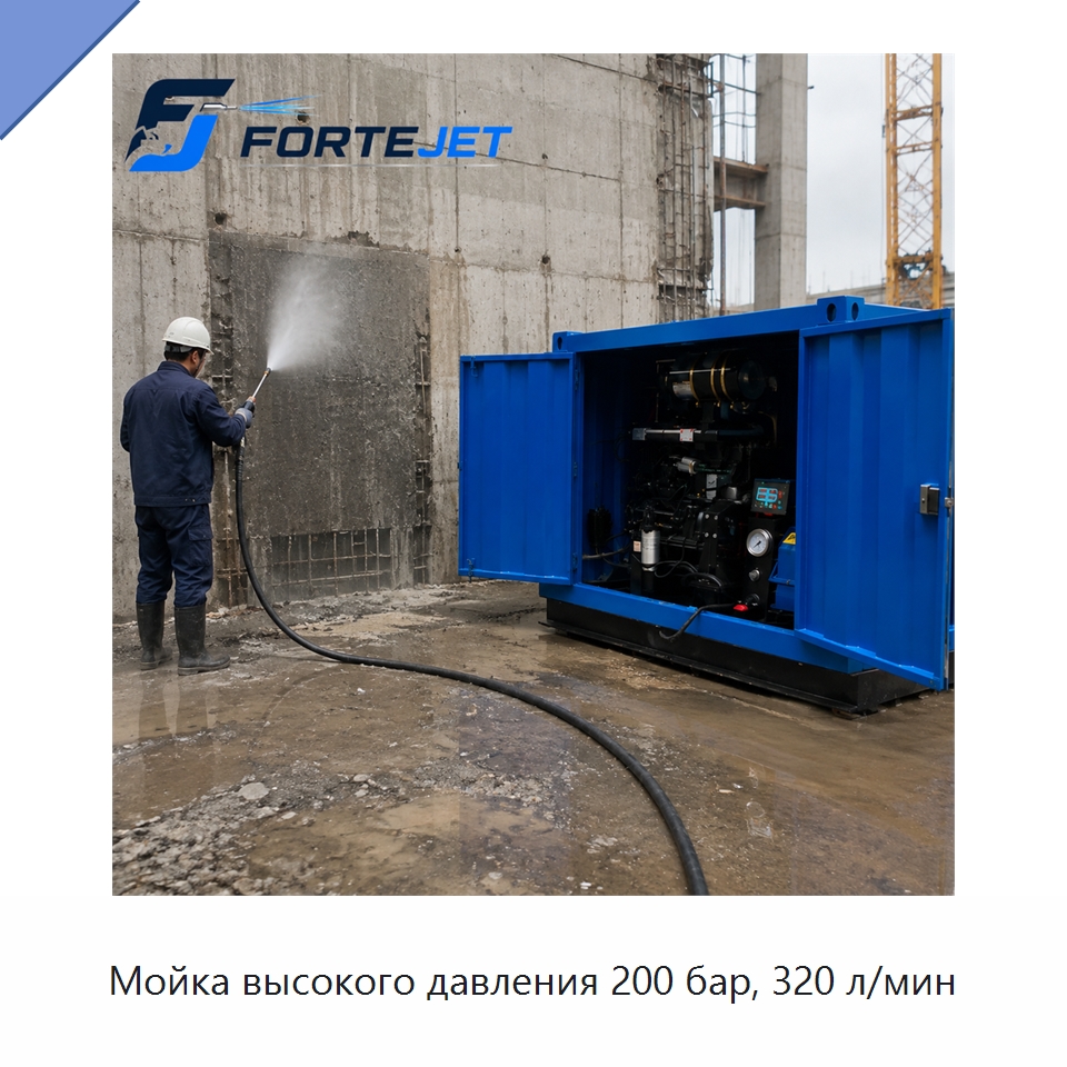 Мойка высокого давления 200 бар, 320 л/мин — Аппараты высокого давления
