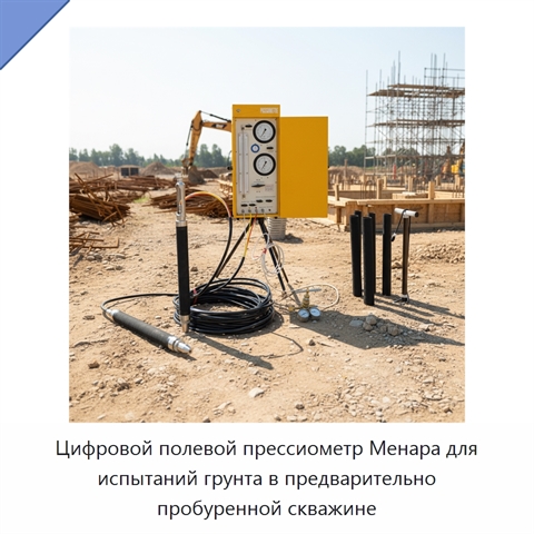 Цифровой полевой прессиометр Менара для испытаний грунта в предварительно пробуренной скважине