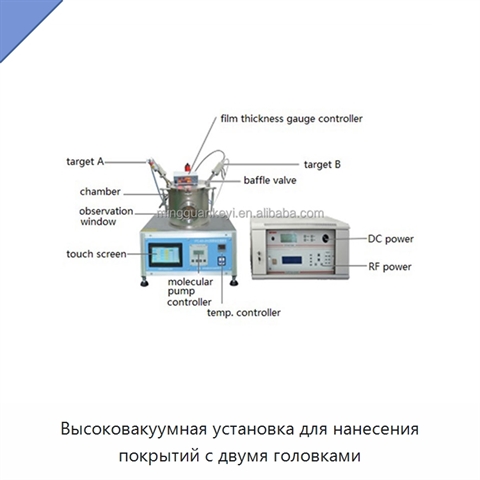 Высоковакуумная установка для нанесения покрытий с двумя головками