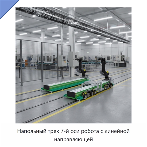 Напольный трек 7-й оси робота с линейной направляющей