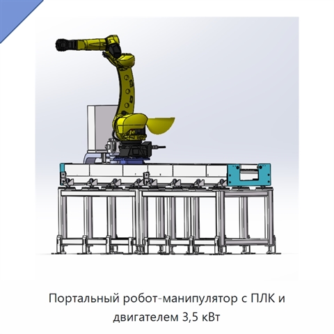Портальный робот-манипулятор с ПЛК и двигателем 3,5 кВт