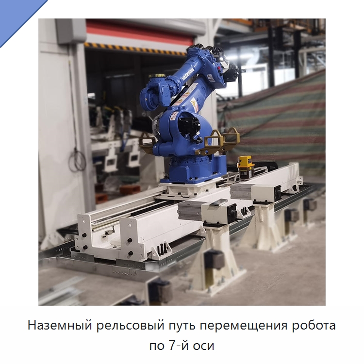 Наземный рельсовый путь перемещения робота по 7-й оси — Линейные направляющие
