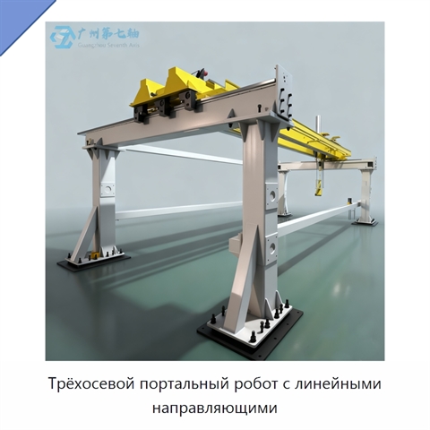 Трёхосевой портальный робот с линейными направляющими