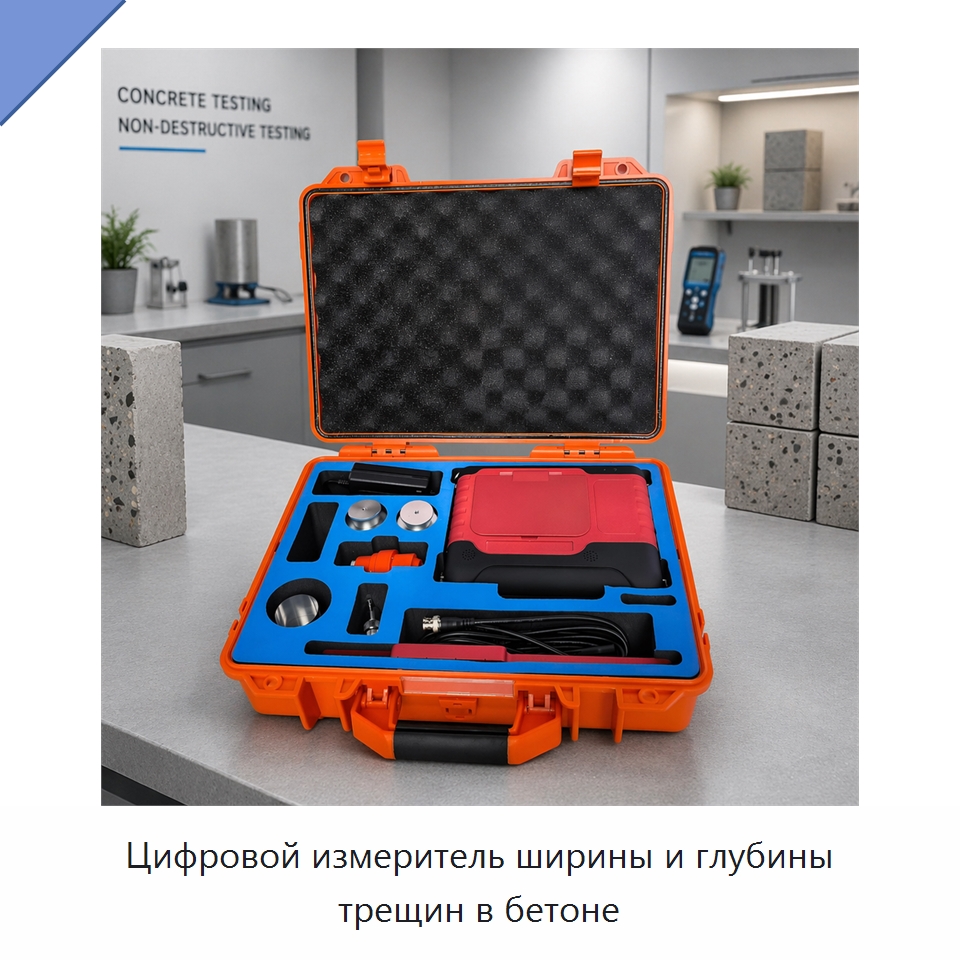 Цифровой измеритель ширины и глубины трещин в бетоне — Испытательное оборудование
