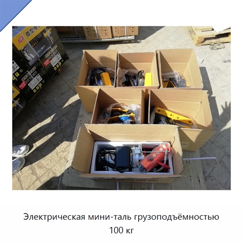 Электрическая мини-таль грузоподъёмностью 100 кг