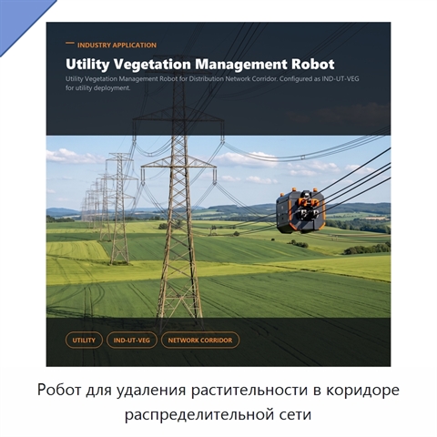 Робот для удаления растительности в коридоре распределительной сети