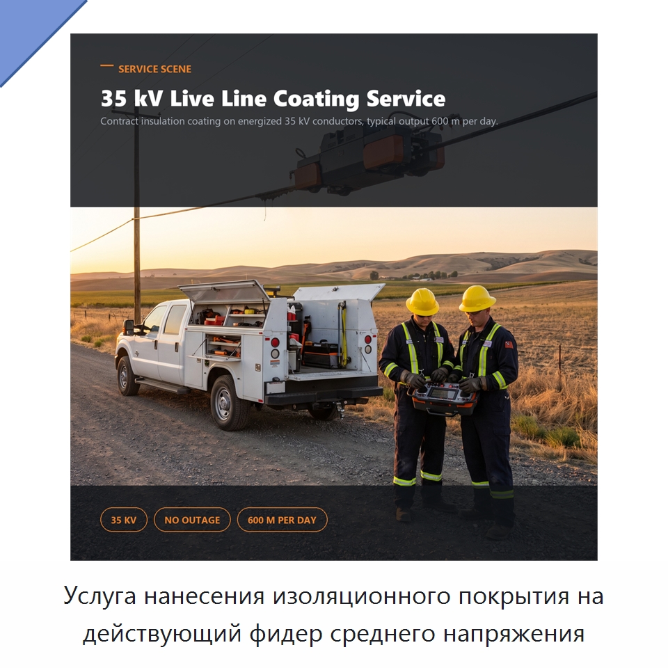 Услуга нанесения изоляционного покрытия на действующий фидер среднего напряжения — Специальные изделия среднего и высокого напряжения