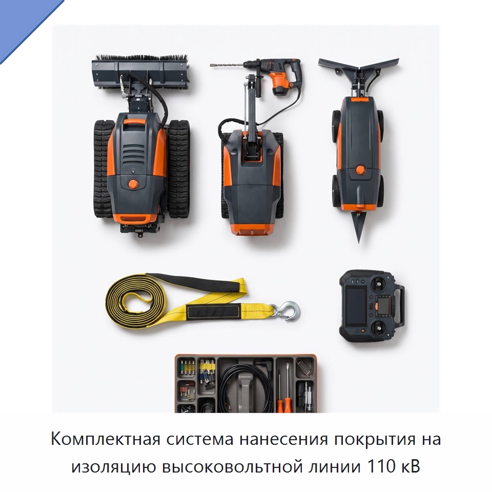 Комплектная система нанесения покрытия на изоляцию высоковольтной линии 110 кВ — Специальные изделия среднего и высокого напряжения