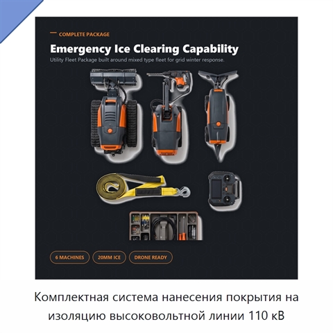 Комплектная система нанесения покрытия на изоляцию высоковольтной линии 110 кВ