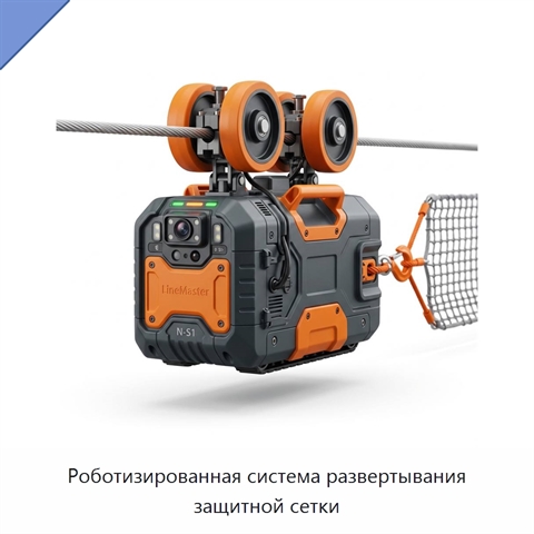 Роботизированная система развертывания защитной сетки