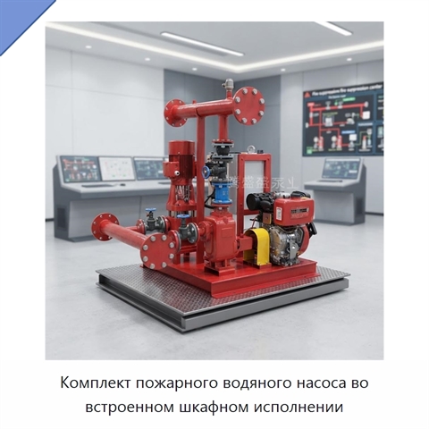 Комплект пожарного водяного насоса во встроенном шкафном исполнении