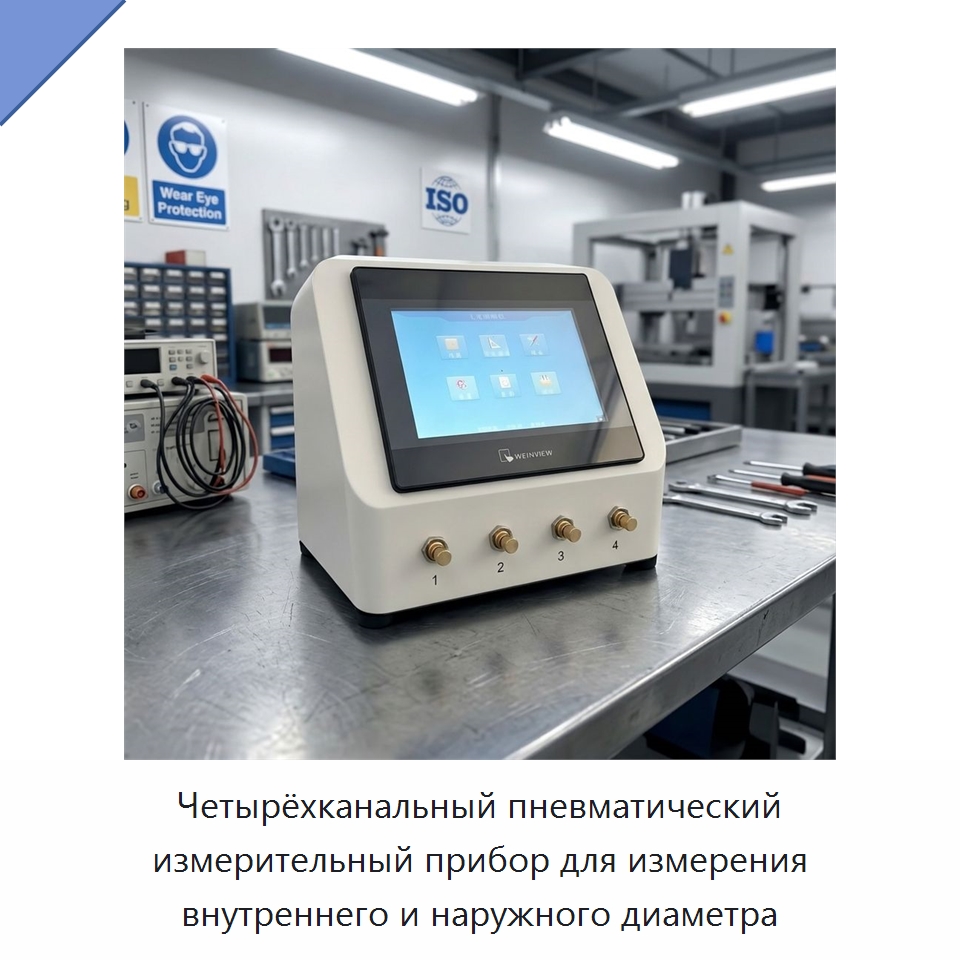 Четырёхканальный пневматический измерительный прибор для измерения внутреннего и наружного диаметра — Специальные испытательные приборы