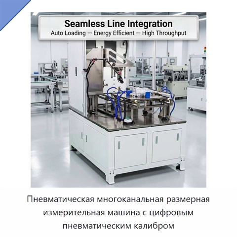 Пневматическая многоканальная размерная измерительная машина с цифровым пневматическим калибром