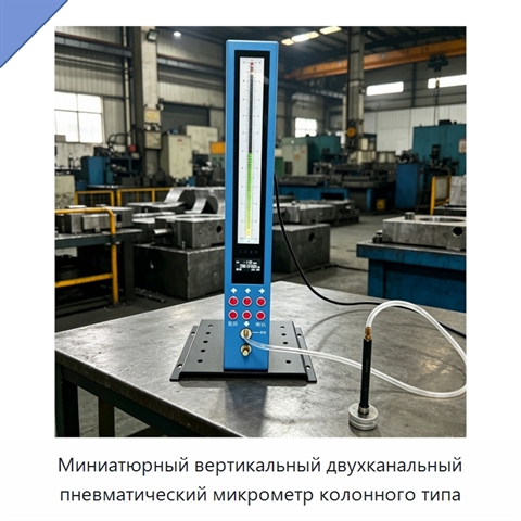 Миниатюрный вертикальный двухканальный пневматический микрометр колонного типа