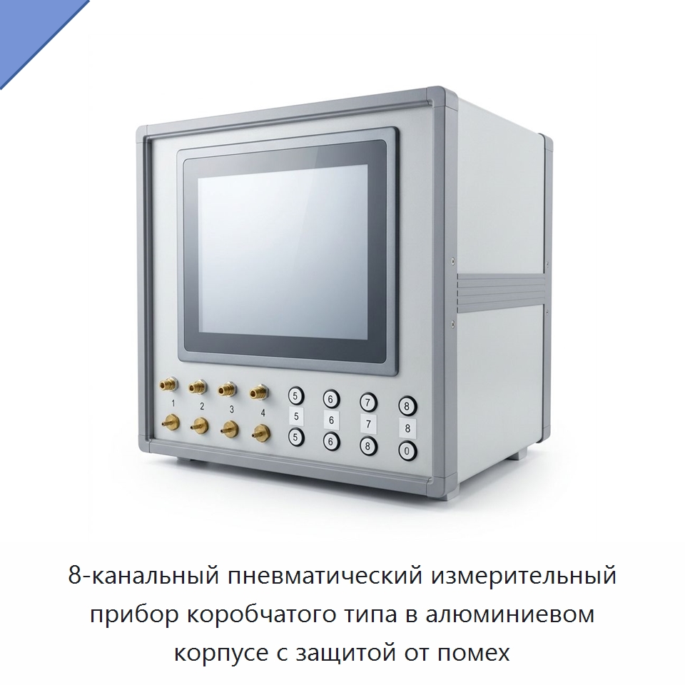 8-канальный пневматический измерительный прибор коробчатого типа в алюминиевом корпусе с защитой от помех — Испытательное оборудование