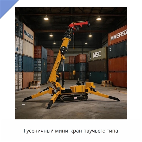Гусеничный мини-кран паучьего типа