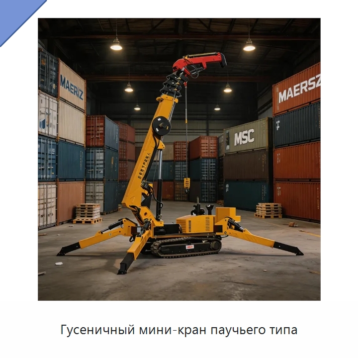 Гусеничный мини-кран паучьего типа — Краны