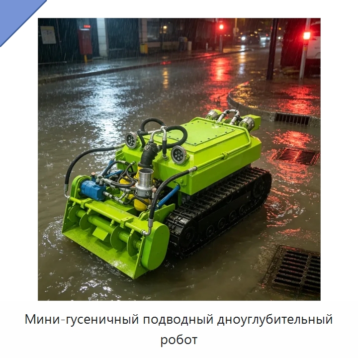 Мини-гусеничный подводный дноуглубительный робот — Коммунальная техника