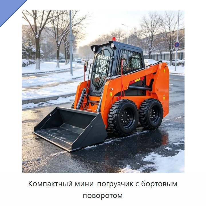 Компактный мини-погрузчик с бортовым поворотом — Землеройная техника