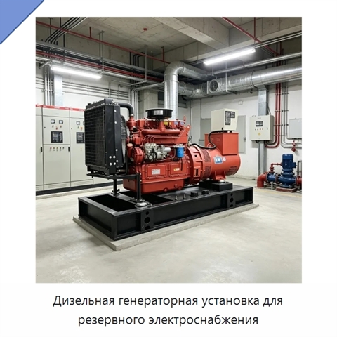 Дизельная генераторная установка для резервного электроснабжения