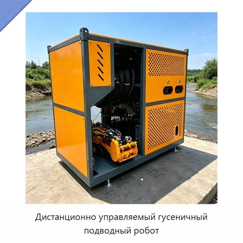 Дистанционно управляемый гусеничный подводный робот
