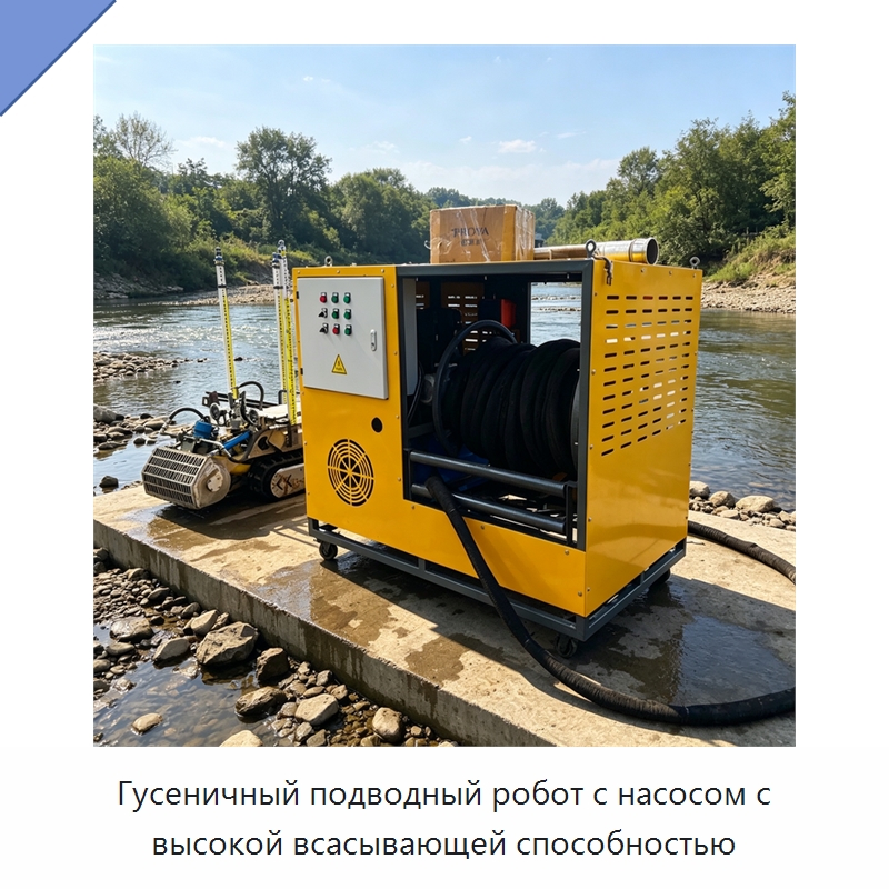 Гусеничный подводный робот с насосом с высокой всасывающей способностью — Коммунальная техника