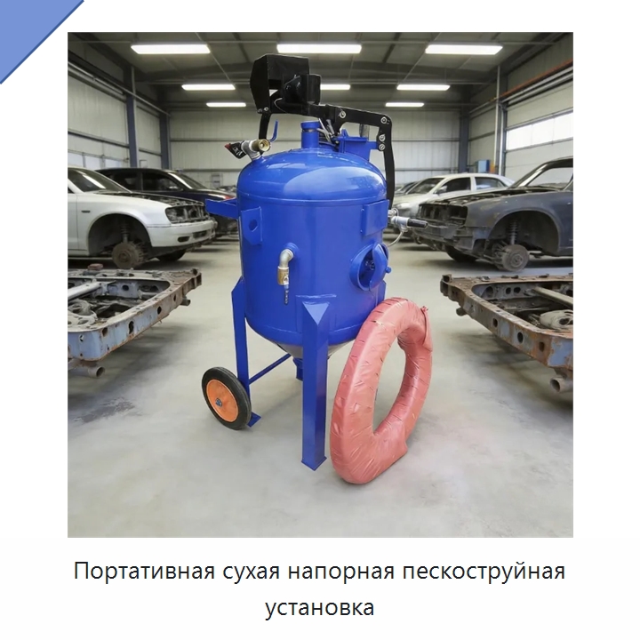 Портативная сухая напорная пескоструйная установка — Пескоструйные аппараты