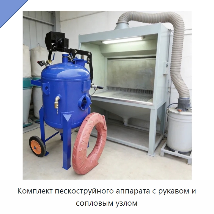 Комплект пескоструйного аппарата с рукавом и сопловым узлом — Пескоструйные аппараты
