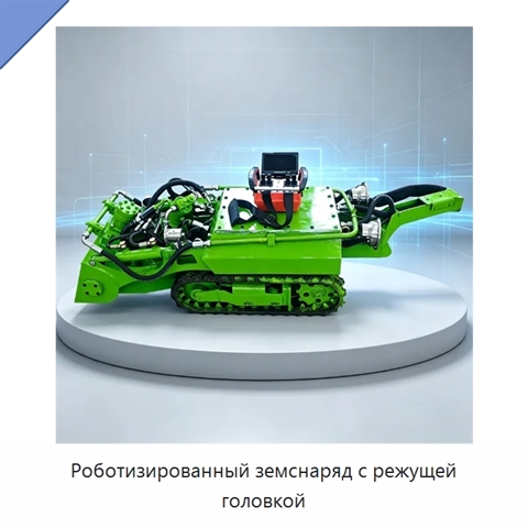 Роботизированный земснаряд с режущей головкой