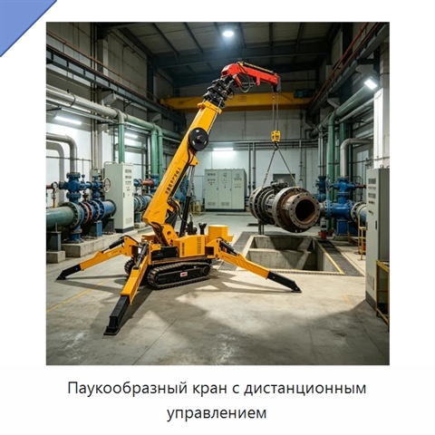 Паукообразный кран с дистанционным управлением