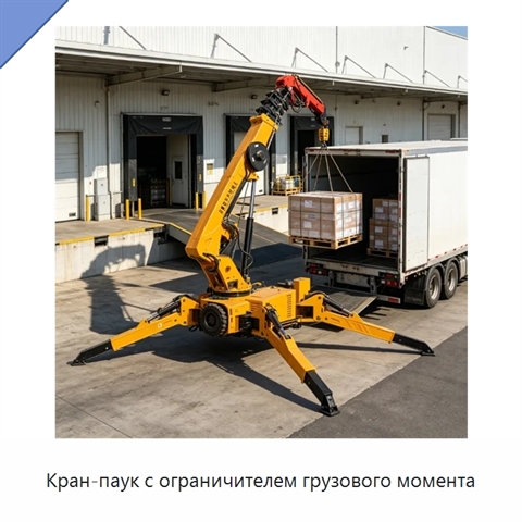 Кран-паук с ограничителем грузового момента