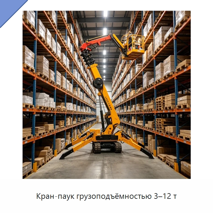 Кран-паук грузоподъёмностью 3–12 т — Краны