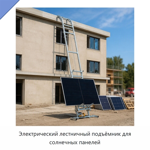 Электрический лестничный подъёмник для солнечных панелей