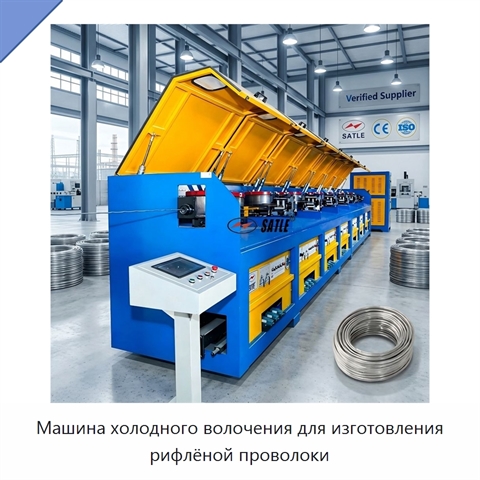 Машина холодного волочения для изготовления рифлёной проволоки