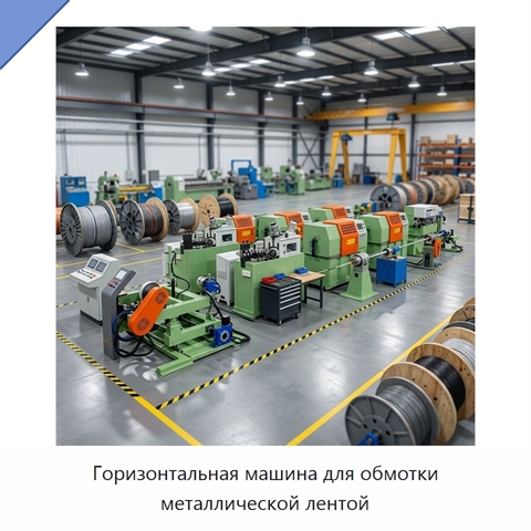 Горизонтальная машина для обмотки металлической лентой
