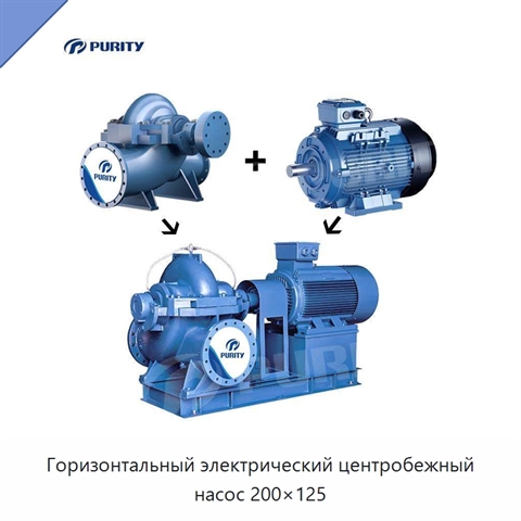 Горизонтальный электрический центробежный насос 200×125