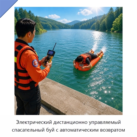 Электрический дистанционно управляемый спасательный буй с автоматическим возвратом