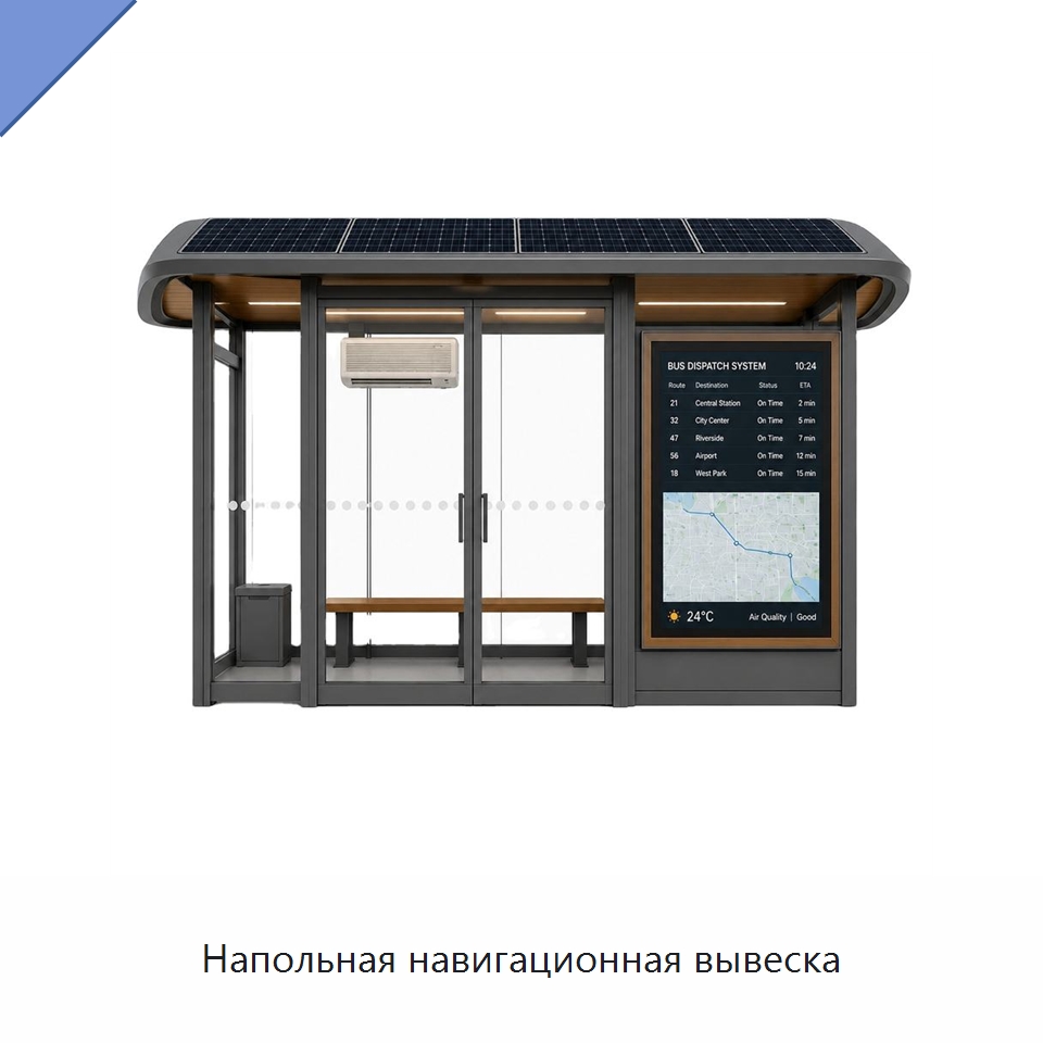 Напольная навигационная вывеска — Рекламные световые короба