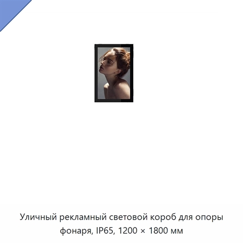 Уличный рекламный световой короб для опоры фонаря, IP65, 1200 × 1800 мм