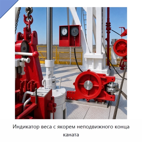Индикатор веса с якорем неподвижного конца каната