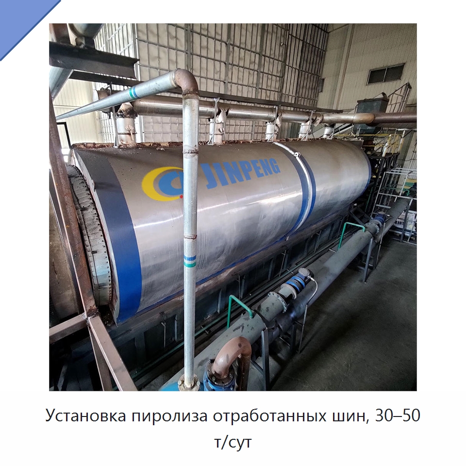 Установка пиролиза отработанных шин, 30–50 т/сут — Оборудование для переработки резины