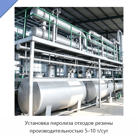 Установка пиролиза отходов резины производительностью 5–10 т/сут